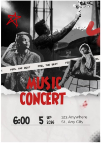 Bianco Music Concert A6 Template