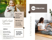 White Grunge Pet Funeral Brochure Flyer (us Letter) template