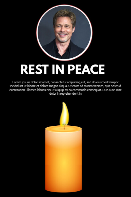 White Grunge Rest In Peace Poster Template | PosterMyWall