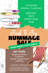 White Rummage Sale Flyers Template | PosterMyWall
