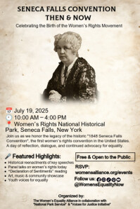 White Grunge Seneca Falls Convention  Poster template