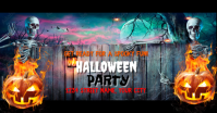 White  Halloween Facebook Shared Image template