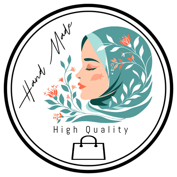 White  Hand Made Logo Square (1:1) template
