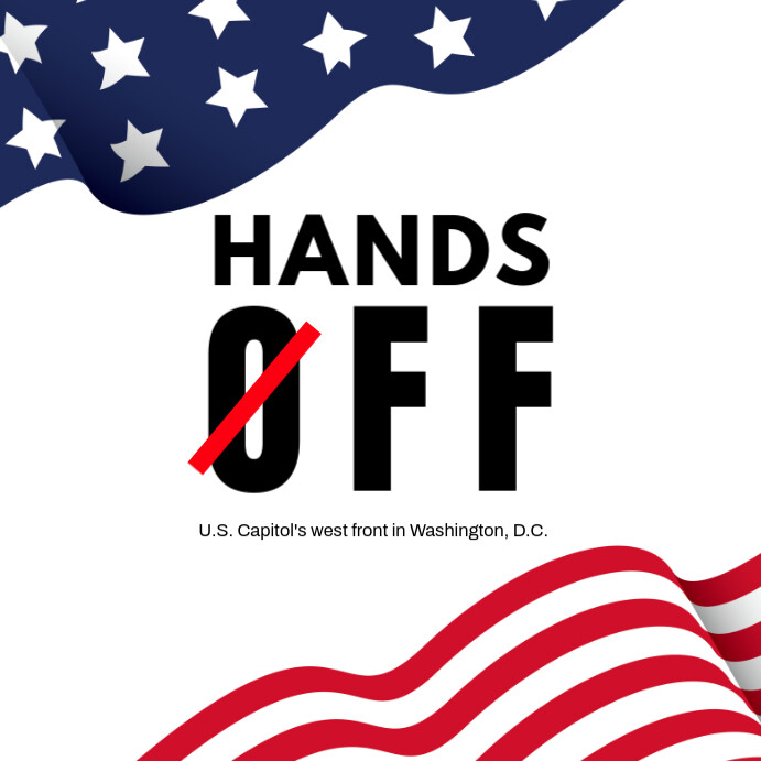 White  Hands Off Instagram Post template