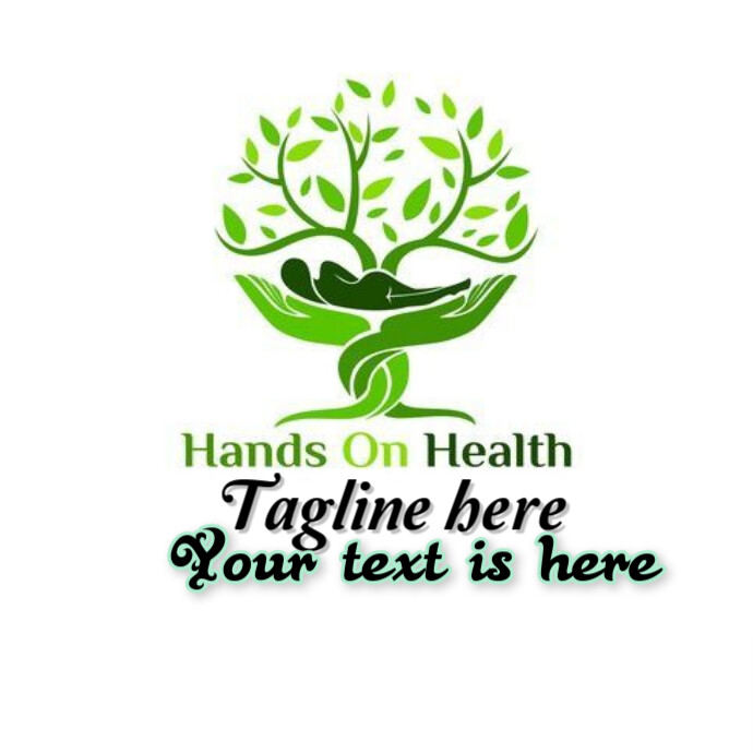 Copy of White Hands On Health Tagline Here Logo | PosterMyWall