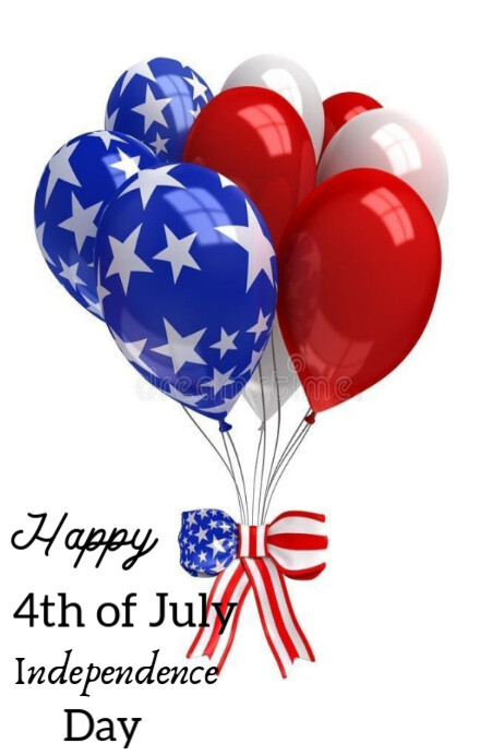White Happy 4th Of July Independence Day Poster Template | PosterMyWall
