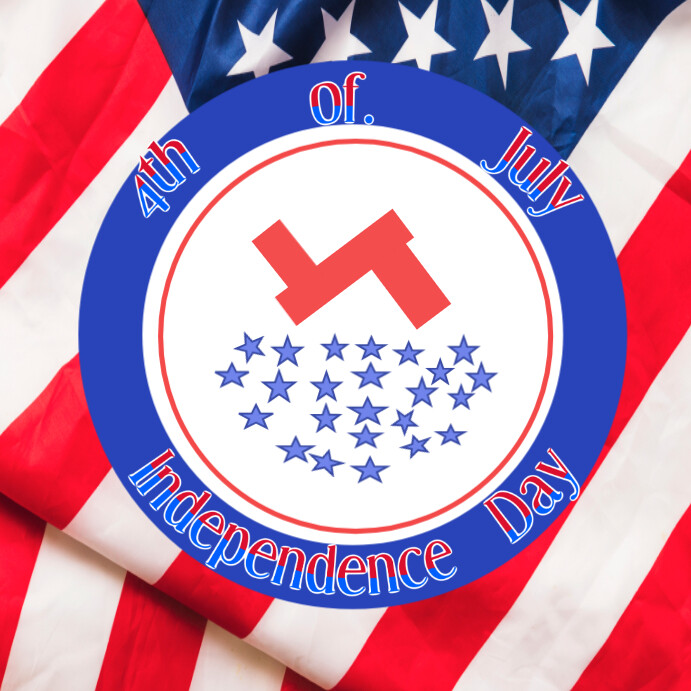 White Happy 4th Of July Instagram Post template