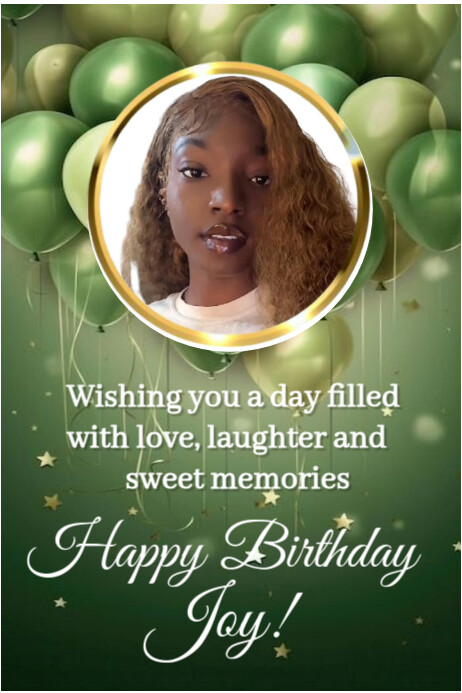White Happy Birthday Template Design  Poster Plakkaat