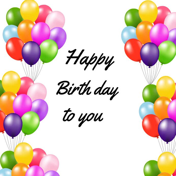 Plantilla de White Happy Birthday To You Instagram Post | PosterMyWall