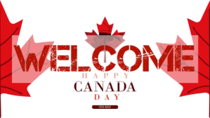 White  Happy Canada Day Digital Display (16:9 template