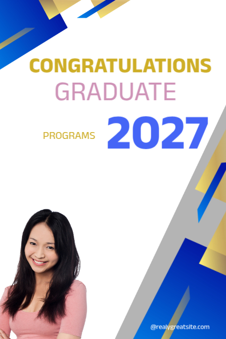 Plantilla de White happy congratulations on be a graduate programs ...