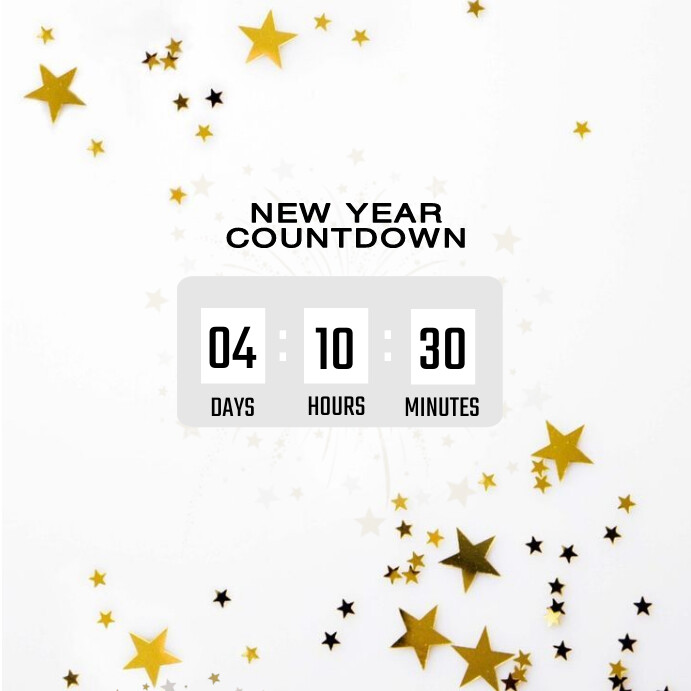 Modèle White Happy Countdown Instagram Post | PosterMyWall
