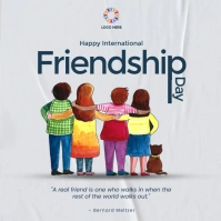 White Happy Friendship Day Pos Instagram Iphosti le-Instagram template