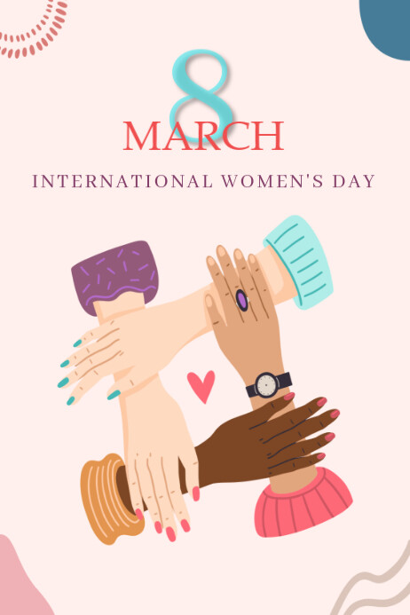White Happy International Women's Day 2025 Poster Template | PosterMyWall