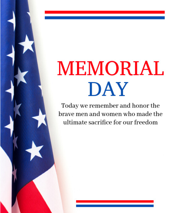 Copy of White Happy Memorial Day Template Instagram Portrait | PosterMyWall