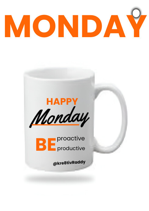Plantilla de White Happy Monday A4 | PosterMyWall