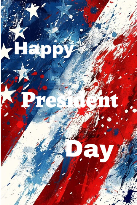 White Happy President Day Poster Plakkaat template
