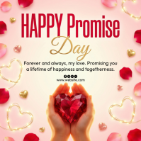 White Happy Promise Day Celebration Instagram Post template