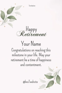 White  Happy Retirement Cards Pinterest Graph template
