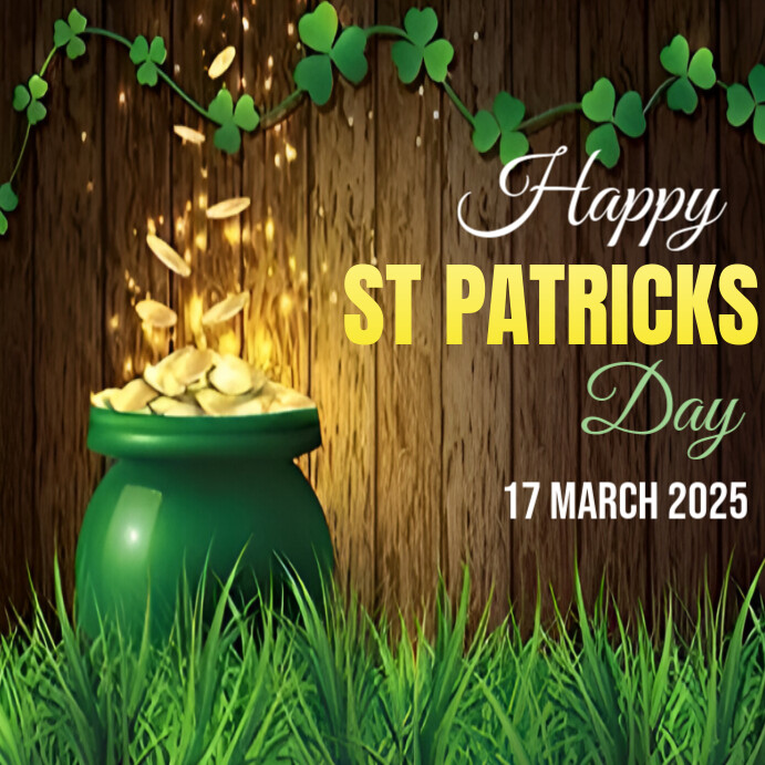 White Happy St Patricks Day Instagram Post Template | PosterMyWall