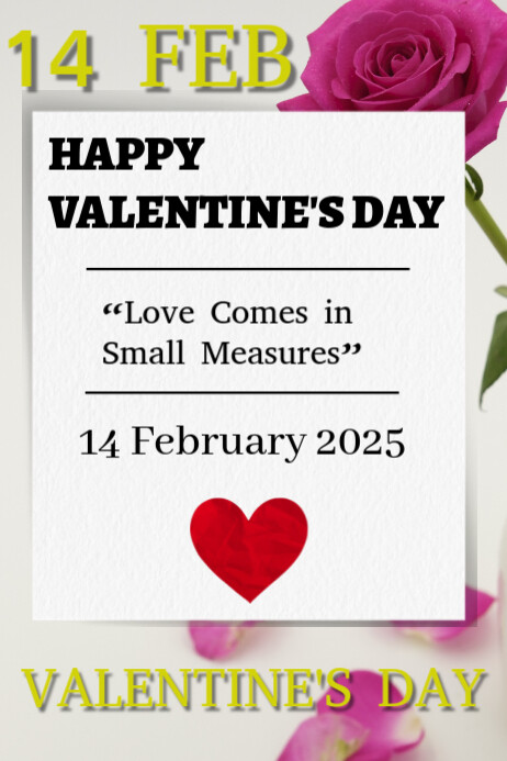 White Happy Valentine Day Poster Template | PosterMyWall