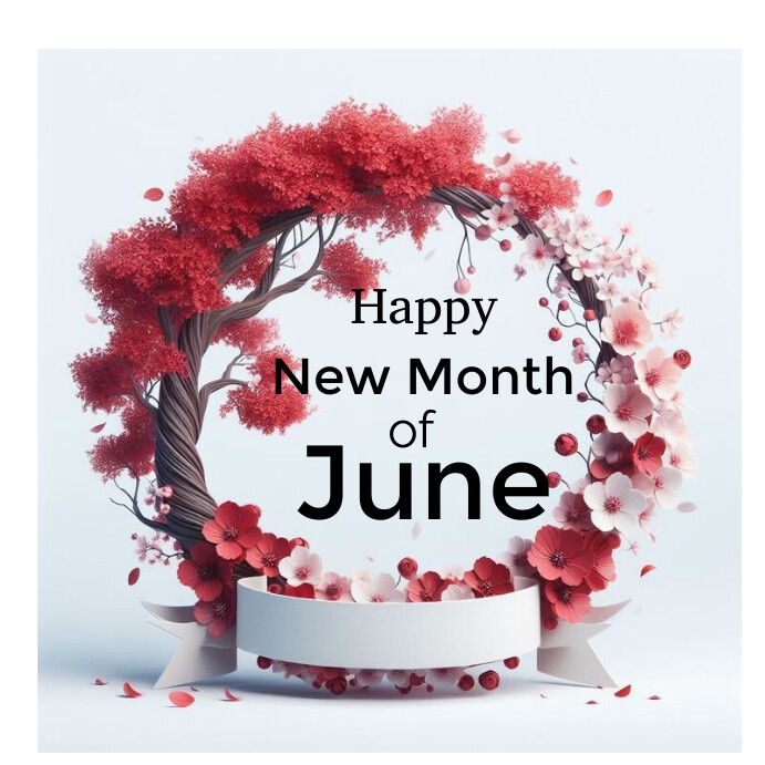 White Happynew Month Of June Instagram Post Template | PosterMyWall