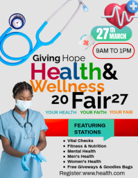 White Health and Wellness Fair Flyer template