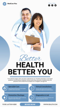 White Healthcare Services Flyer Instagram 快拍 template