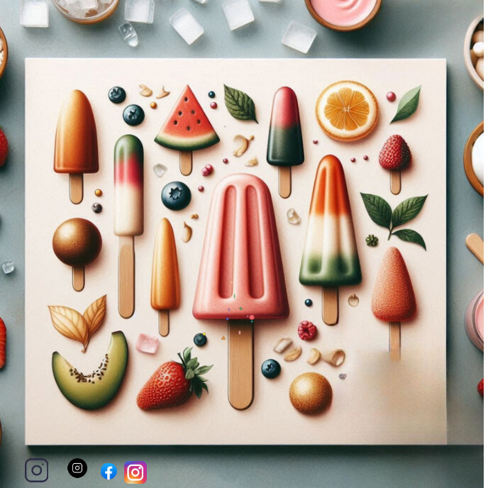 Modèle White Healthy Homemade Popsicles Album Cover | PosterMyWall