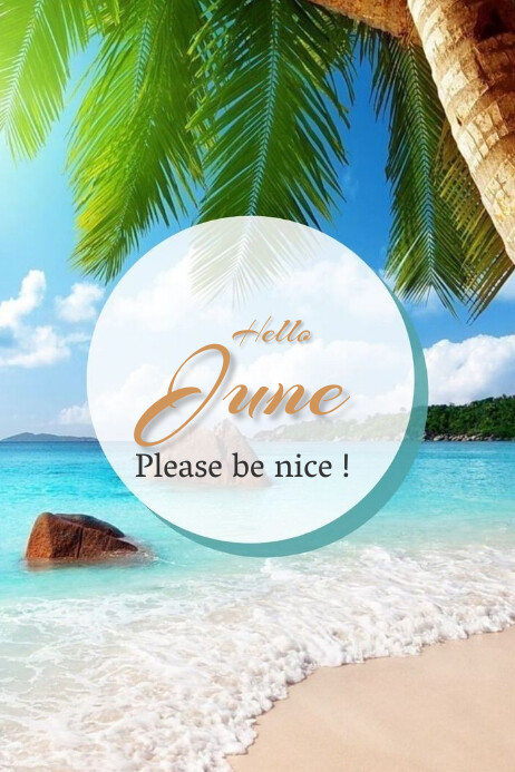 Modèle White Hello June Poster | PosterMyWall
