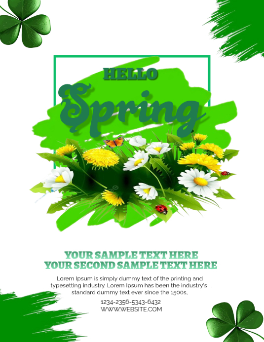 Plantilla de White Hello Spring Festival | PosterMyWall