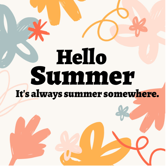 Plantilla de White Hello Summer Instagram Post | PosterMyWall