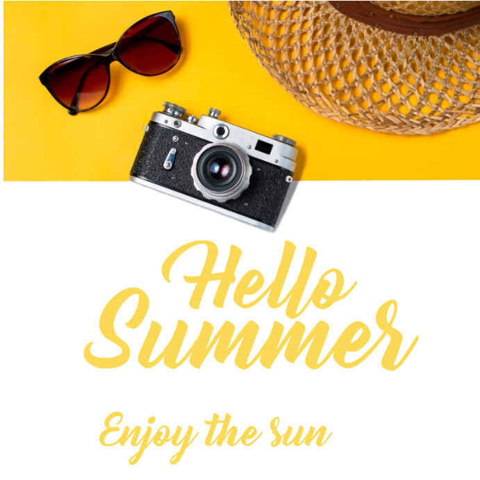 Modèle White Hello Summer Instagram Post | PosterMyWall