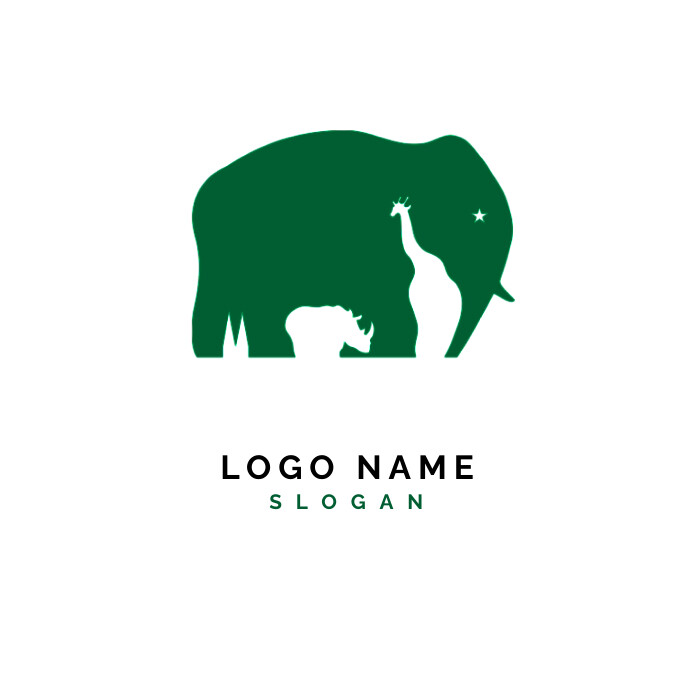 White  Hidden Message Logos Symbol, Zoo, Mamm template