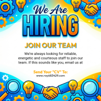 White Hiring Announcement Instagram Post template