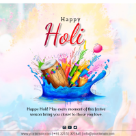 White Holi Celebration Instagram Post template