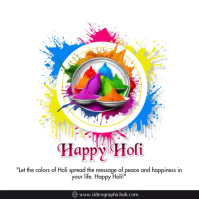 White Holi Celebration Instagram Post Video template