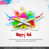 White Holi Celebration Instagram Post Video template
