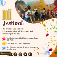 White Holi Festival Celebration Square Video template
