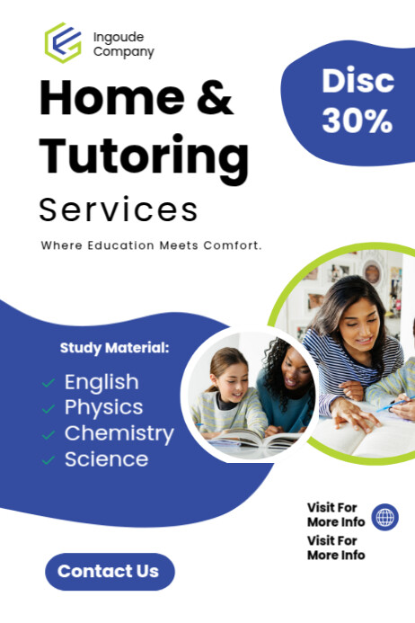 Copy of White Home Tutoring Poster | PosterMyWall