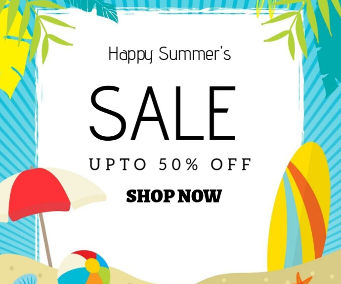 Summer Sale Medium Rectangle Template | PosterMyWall
