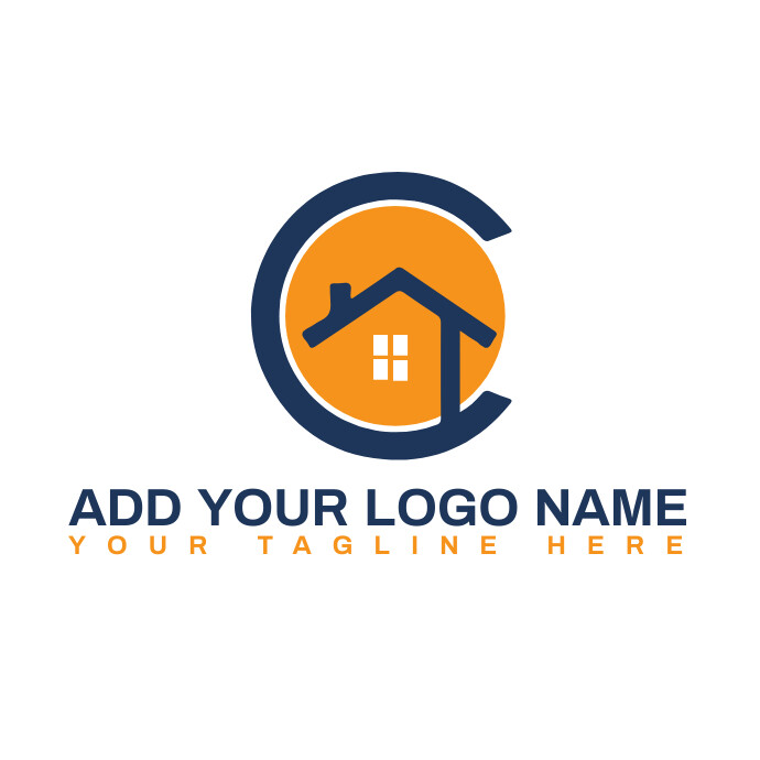 White  Housewarming Logo/architecture/busines template