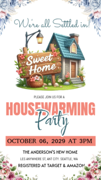 White Housewarming Party Instagram Story template