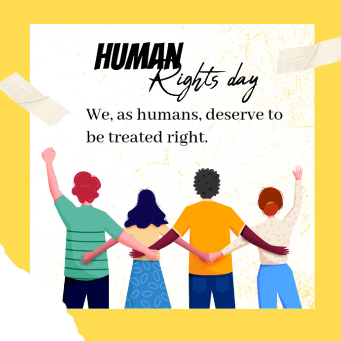 White Human Rights Day Instagram Post Template | PosterMyWall