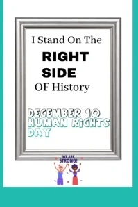 White Human Rights  Poster Plakat template