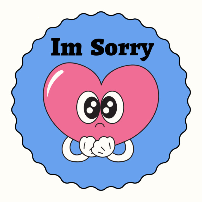 White I Am Sorry Instagram Post Template | PosterMyWall