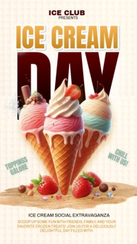 White Ice Cream Instagram Story Indaba yaku-Instagram template