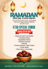 White Iftar Special Combo A5 template