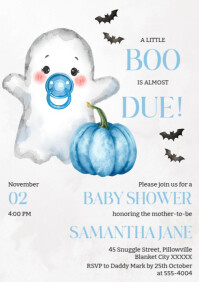 Weiß Baby Shower A4 Template