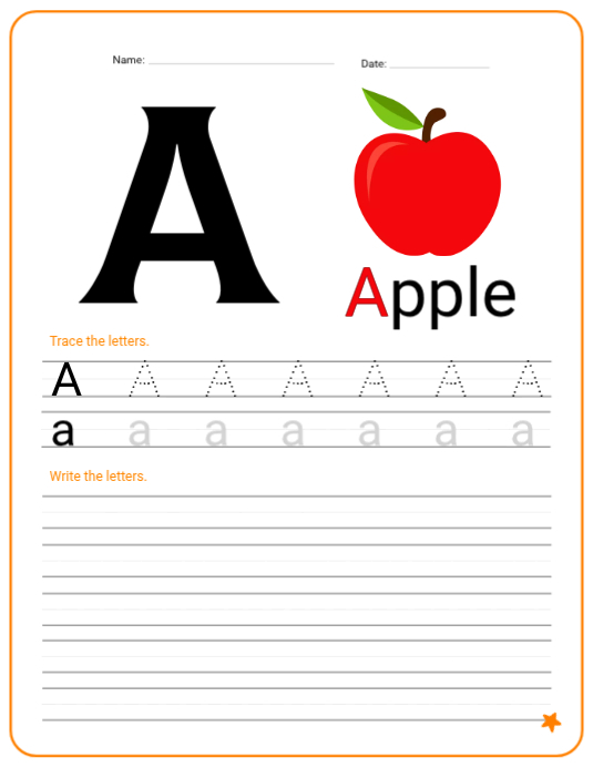Putih Alphabet Tracing Pamflet Templat | PosterMyWall